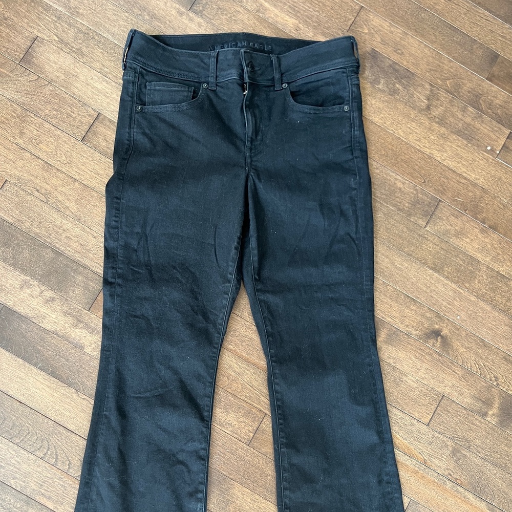 Black American Eagle bootcut jeans
